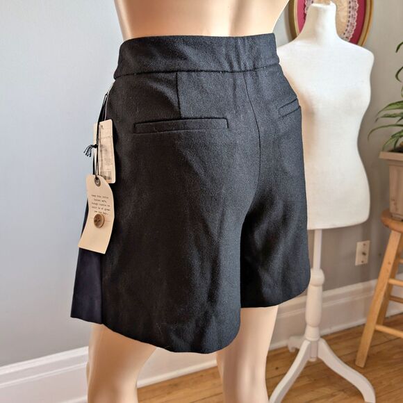 NWT Anthropologie Cartonnier Corduroy Skort Blue Wool Skirt Shorts Size 8 - Picture 7 of 9